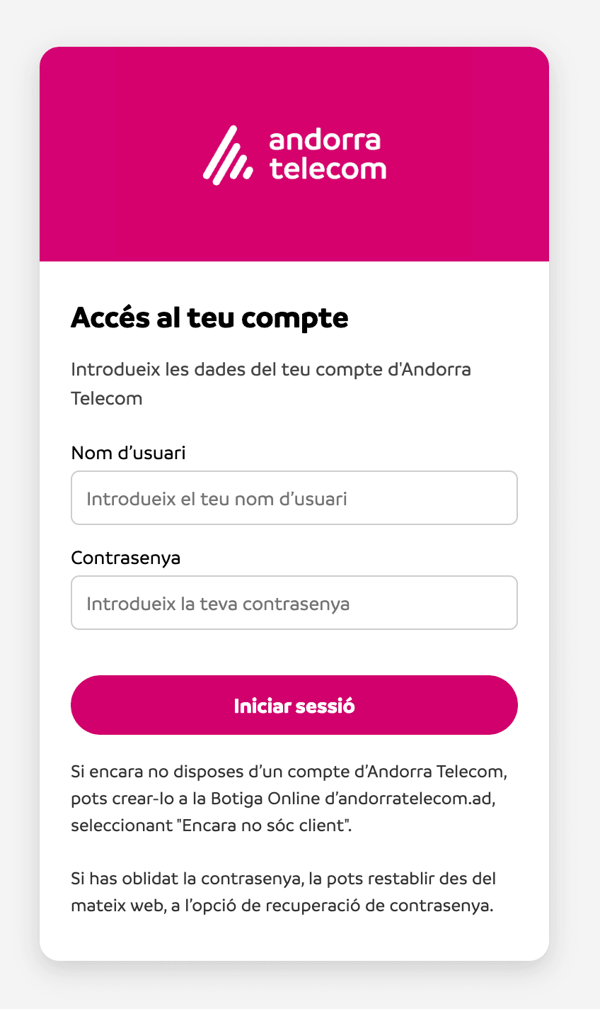 Pas 5: Introdueix les dades d’accés de la nostra Botiga Online